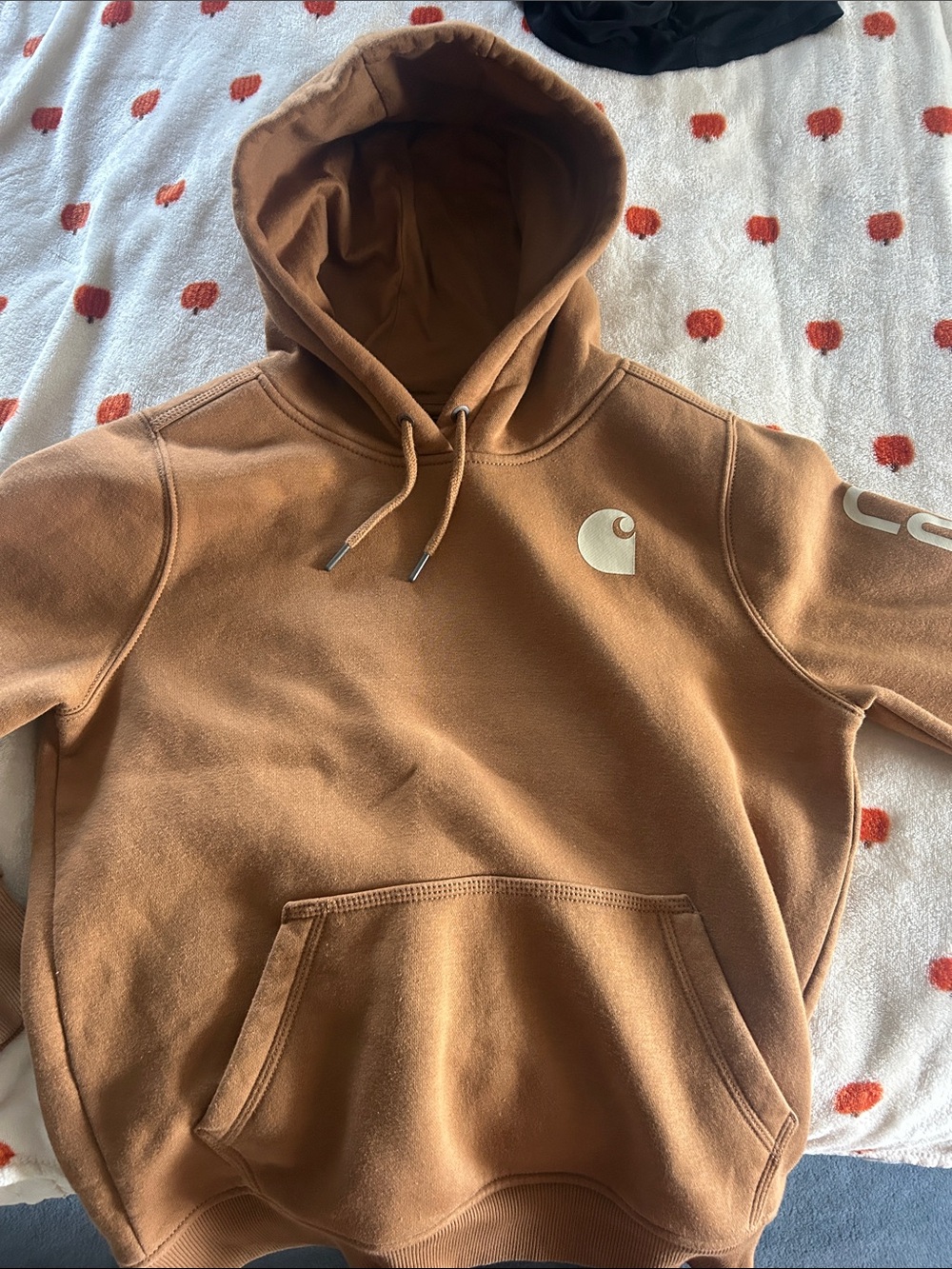 Carhartt Men's Chest-Logo Crewneck Hoodie in Brown